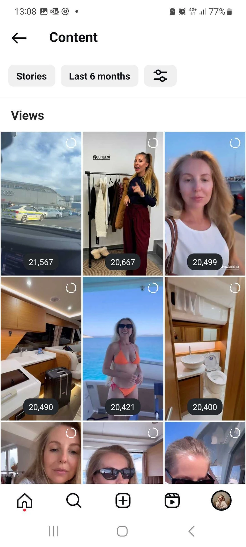 Instagram story insights overview